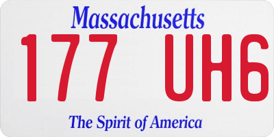 MA license plate 177UH6
