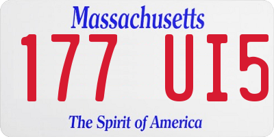 MA license plate 177UI5
