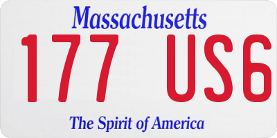 MA license plate 177US6