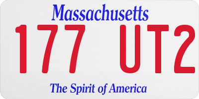 MA license plate 177UT2