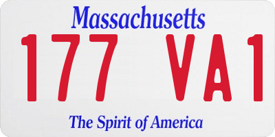 MA license plate 177VA1