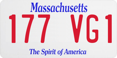 MA license plate 177VG1