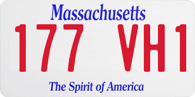 MA license plate 177VH1
