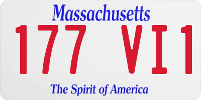 MA license plate 177VI1