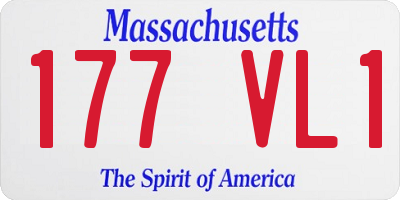 MA license plate 177VL1