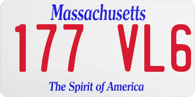 MA license plate 177VL6