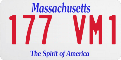MA license plate 177VM1