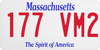 MA license plate 177VM2
