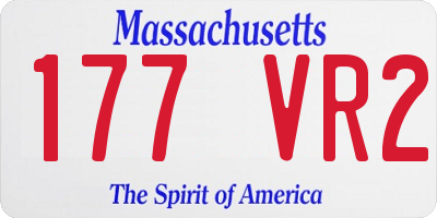 MA license plate 177VR2