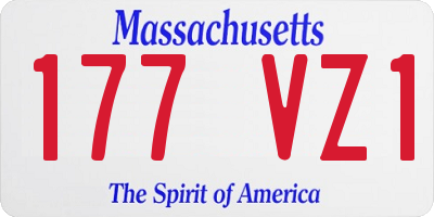 MA license plate 177VZ1