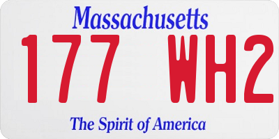 MA license plate 177WH2