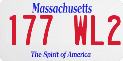 MA license plate 177WL2