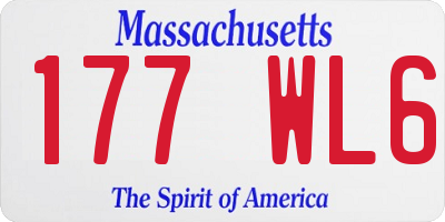 MA license plate 177WL6