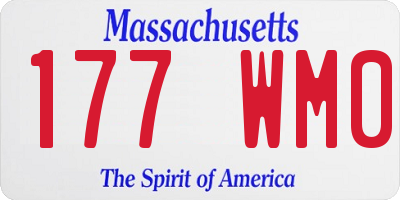 MA license plate 177WM0