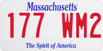 MA license plate 177WM2