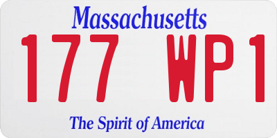 MA license plate 177WP1