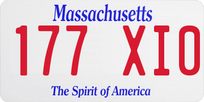 MA license plate 177XI0