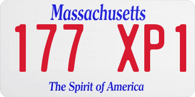 MA license plate 177XP1
