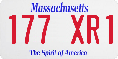 MA license plate 177XR1