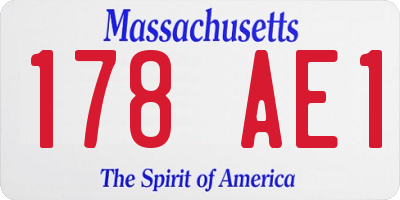 MA license plate 178AE1