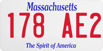 MA license plate 178AE2