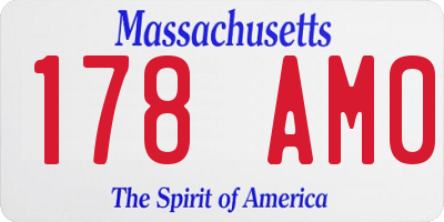 MA license plate 178AM0
