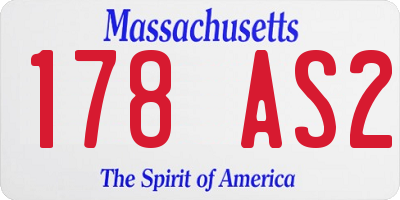 MA license plate 178AS2