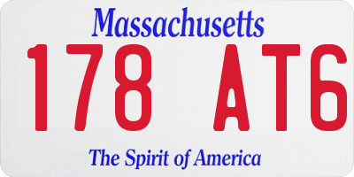 MA license plate 178AT6