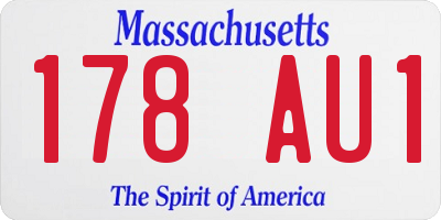 MA license plate 178AU1