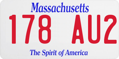 MA license plate 178AU2