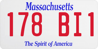 MA license plate 178BI1