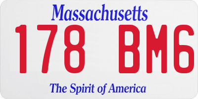 MA license plate 178BM6