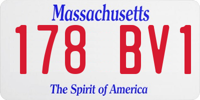 MA license plate 178BV1