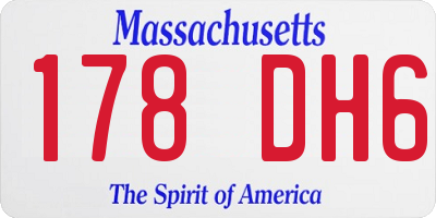 MA license plate 178DH6