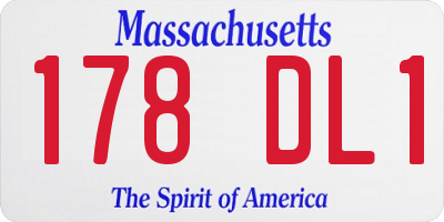 MA license plate 178DL1