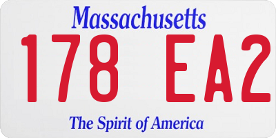 MA license plate 178EA2