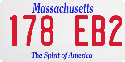 MA license plate 178EB2