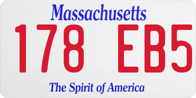 MA license plate 178EB5