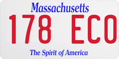 MA license plate 178EC0
