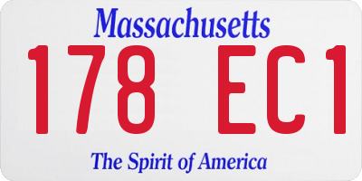 MA license plate 178EC1