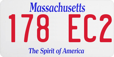 MA license plate 178EC2