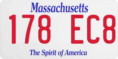 MA license plate 178EC8