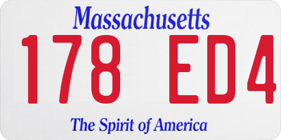 MA license plate 178ED4