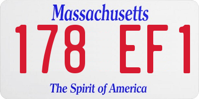 MA license plate 178EF1