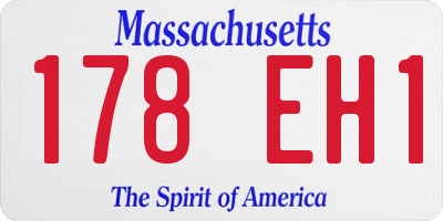MA license plate 178EH1