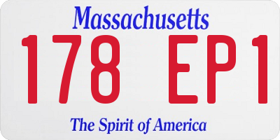 MA license plate 178EP1