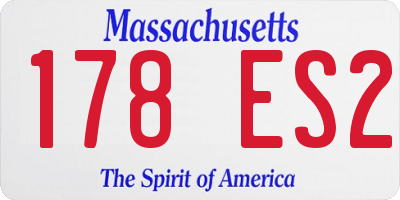 MA license plate 178ES2