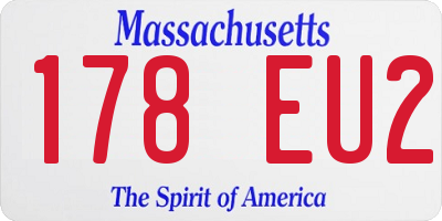 MA license plate 178EU2
