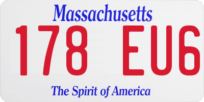 MA license plate 178EU6