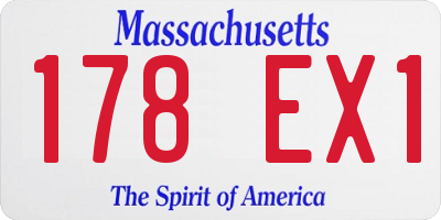 MA license plate 178EX1